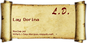 Lay Dorina névjegykártya